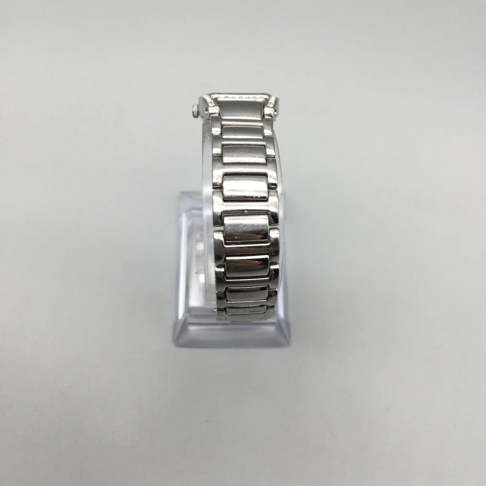 Citizen Eco-Drive Womens Watch 18mm White Dial Stainless Band Crystal Bezel 7.5